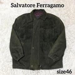 Salvatore Ferragamo レザー フェラガモ スエード ジャケット