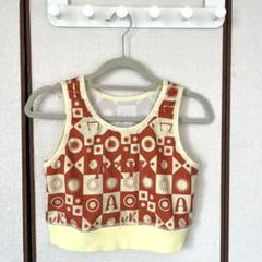 新品同様！AKTR 幾何学模様 ブラトップ 2023SS