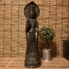 朝鮮・三国時代「百済・観世音菩像」高句麗・新羅・百済・天平・銅鉄・特大 朝鮮・三国時代「新羅・観世音菩薩」高句麗・百済・新羅・古銅