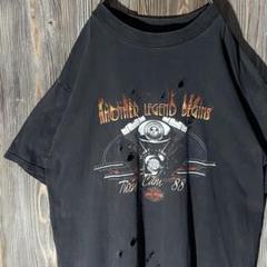 90s ハーレーダビッドソン　ヴィンテージTシャツ　USA製　ダメージ　ボロ