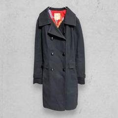 t2029【クミキョク】トレンチコート　フォーマル　上品　ネイビー　レディース