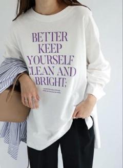 【未使用】アルマデザイン コットン天竺 オーバーサイズ プリントTシャツ 白