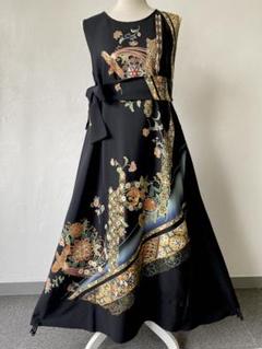 3079 着物　留袖　リメイク　ドレス　ワンピース 176一点物の正絹留袖ドレス【着物リメイクドレス 和ドレス 結婚