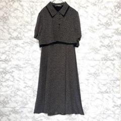 ポワニエ◆ボレロ付きワンピース/総柄 羽織り フレアワンピース 裏地有り 薄手