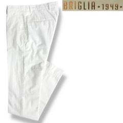 J6345 新品 ブリリア1949 シアサッカースラックス ホワイト 44