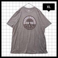PUMA　輸入古着　プリント　グラフィックTシャツ　半袖　霜降り　グレー　XL