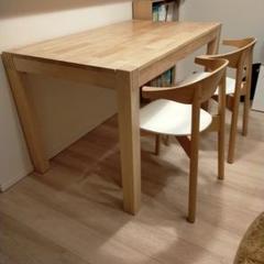 店舗良い IKEA ノールドビー ダイニングテーブル ゴムノキ無垢材 仙台 宮城 - ダイニングテーブル