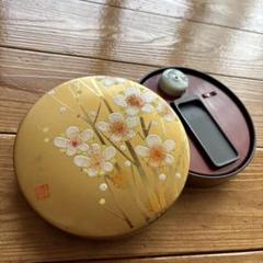 雄勝硯　梅刻　端渓硯　セット　A-184 和硯 雄勝加工硯 小町 4号 - 書道用品、墨、墨液、紙、筆を卸
