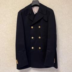 【希少】Thom Browne ダークネイビー ピーコート ウール　カク 希少】Thom Browne ダークネイビー ピーコート ウール カク様