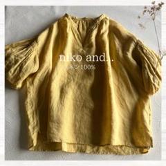 【訳あり】niko and...リネン100% プルオーバーブラウス ニコアンド
