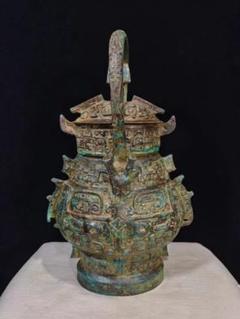 中国古美術品·旧蔵珍品·古青銅器·饕餮紋提梁壺·祭祀礼器·文房置物·風水開運 中国古美術品·旧蔵珍品·古青銅器·饕餮紋提梁壺·祭祀礼器·文房