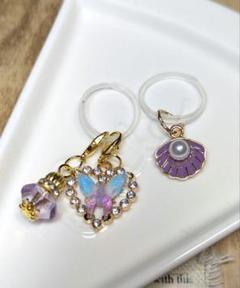 ハート蝶々　アンブレラマーカー♡ ２個セット☆