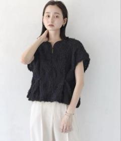 ◎新品未使用◎CLEIO フリンジジャガードタックブラウス