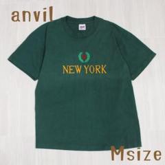 NEW YORK 刺繍 Tシャツ ダークグリーン/メンズMサイズ - メルカリ