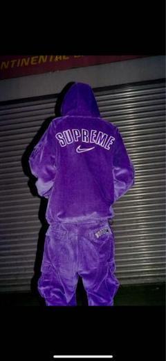 Supreme Nike コーデュロイ パーカー 紫色