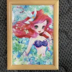 ディズニー リトルマーメイド アリエル 額付きパズル 完成品 インテリア用