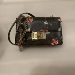 【希少】新品　ZARA バラ柄　花柄　チェーン　ショルダーバッグ