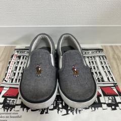 Polo ラルフローレン グレー スリッポン キッズ 16.3cm