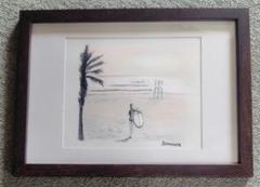 サーフポイント絵画「磯ノ浦ポイント 」picture of surf point