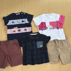 ファミリア Tシャツ パンツ チェック 90 セット