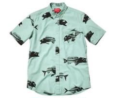 レア 2010SS Supreme fishbone shirt 半袖シャツ
