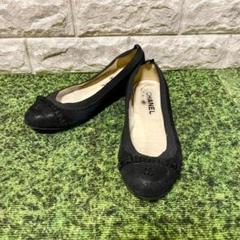CHANEL シャネル フラットシューズ ココマーク ブラック