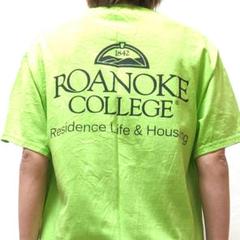 ヘインズ ロアノークカレッジ Tシャツ 黄緑色ライトグリーン古着