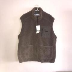 ZARA ザラ ボア フリースベスト ポケット エコボア ジャケット ZARA ザラ ボア フリースベスト ポケット エコボアジャケット