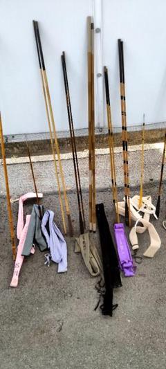 O*e様 ヘラブナ竿 カーボン製 複数色 竿袋付き DAISHIN 玄武 カーボン 総塗 竿掛け 2本物 | たての釣り具