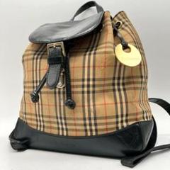 美品　希少　バーバリー　ノバチェック キャンバス　巾着　リュック　バックパック 楽天市場】□新品同様□ BURBERRY バーバリー ノバチェック