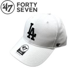 47BRAND キャップ 帽子 MVP12WBV ドジャース ホワイト×ブラック