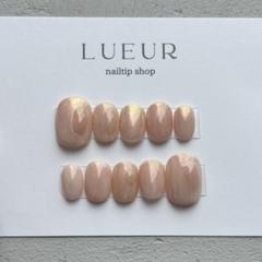 ネイルチップ 桃ネイル ニュアンス 韓国