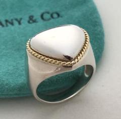 Tiffany ヴィンテージコンビハート リング14号美品希少 - メルカリ