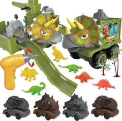 恐竜 おもちゃ 車おもちゃ DIYカー 組み立て 知育玩具 トリケラトプス
