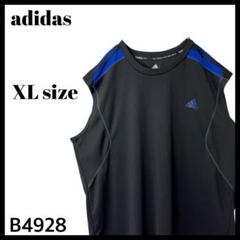 アディダス タンクトップ トレーニングトップ 吸汗速乾 黒 メンズ US/XL