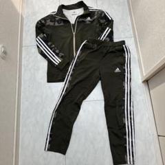 adidas 迷彩柄ジャージセット カーキ 上160 下150