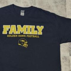 Lサイズ　GILDAN FAMILY フットボールTシャツ 黒