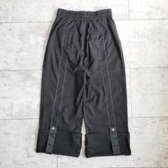 スーパーサンクス ☆ バックデザイン ワイド パンツ M ブラック ウエストゴムのサムネイル