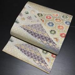 正絹 花々 袋帯「No.1664」