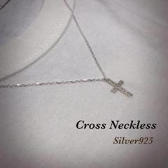 ネックレス メンズ メンズネックレス クロスネックレスデザイン　シルバー925