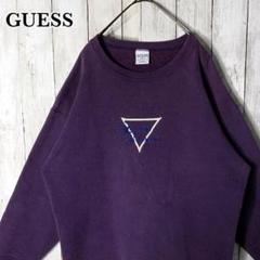 USA製 GUESS ゲス スウェット 刺繍 常田大希 パープル ゆるダボ L
