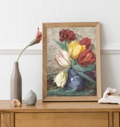Amazon｜チューリップフィールド風景画抽象芸術キャンバス写真