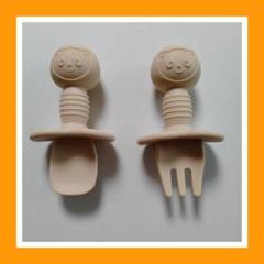 ベビー シリコン スプーン フォーク セット 子供 食器 トレーニング かわいい