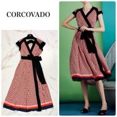 CORCOVADO 幾何学模様 半袖ワンピース M コルコバード 美品