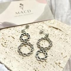ツイストリングのシルバーピアス　期間限定フォロー特典