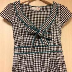 美品 パラビオン チェック 柄 ワンピース