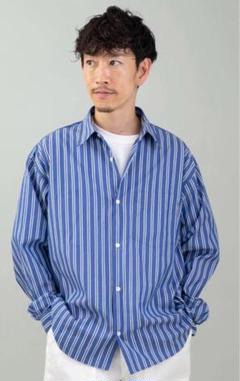 So ソー　大山シュン　大山旬　ストライプシャツ 定価15800円 SO 大山シュン ストライプレギュラーカラーシャツ M