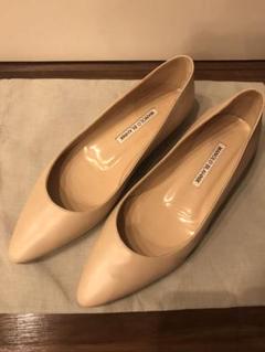 manolo blahnik マノロブラニク　フラット BB FLAT　３７ MANOLO BLAHNIKマノロブラニクフラットパンプス