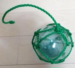 中古 ガラス浮き玉 直径約40cm ガラスブイ ガラス玉 大きめ 大きい 大玉 穴あきガラス浮玉NO.07（23cm） ガラス玉 浮き球 : マリンガイド