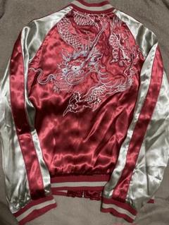 Japanese SCRIPT 限定 美品 スカジャン unisex Satin SCRIPT 美品龍日本限定 スカジャン レーヨン unisex vintage